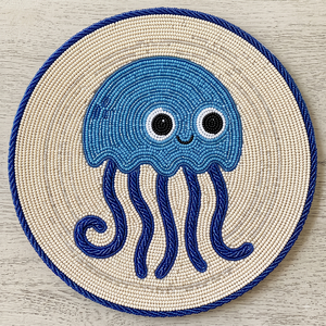 Nouveau Set de Table Perlé Fait Main en Perles de Rocaille Élégant et Coloré pour Décoration de Table – Tapis de Table Perlé Façon Artisanale pour la Maison - Product Image 1