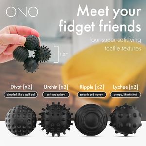 Sfere Magnetiche in Silicone per Fidget Cube, Divertenti per Adulti, Antistress con Superficie Testurizzata a Onde e Nervature - Product Image 2
