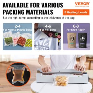 16 Inch Manual Heat Sealer Adjustable Heating Mode Aluminum <b>Shrink</b> <b>Wrap</b> Bag Sealer Portable Poly Bag Sealer Extra Replace Kit - Product Image 2