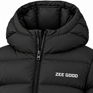 Chaqueta acolchada cortavientos para mujer, negra, con capucha, transpirable, con cremallera, de manga larga, para invierno, más vendida. - Product Image 4