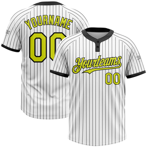Maillots de softball personnalisables en gros, 100 % polyester, impression par transfert thermique, manches courtes, col en V/col rond, nom d'équipe personnalisé - Product Image 3