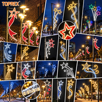 TOPREX Weihnachten 2D LED Stern-Motiv-Licht für Außenbereich Straßenlaterne Plaza Hotel und Kommerzielle Feiertagsdekoration