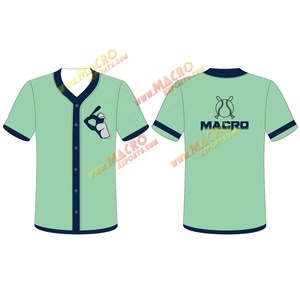 เสื้อกีฬาเบสบอลผ้าโพลีเอสเตอร์ระบายอากาศสำหรับผู้ชายเสื้อกีฬาดีไซน์เรียบมีตัวเลือก OEM - Product Image 4