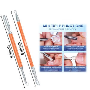 Raspador empujador de cutículas de acero inoxidable ultrafino profesional para el cuidado de las uñas, herramienta ecológica para entusiastas de las uñas - Product Image 2