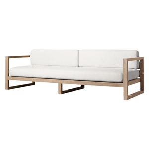 Sofá de Exterior Moderno y Minimalista de Madera de Teca con Cojines Suaves, Cómodos e Impermeables para Hotel, Villa, Jardín o Terraza - Product Image 2