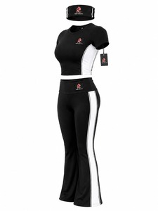 Conjunto deportivo para mujer con top, leggings y diadema. El tejido ligero y elástico te mantiene cómoda durante el yoga, el entrenamiento y las caminatas. - Product Image 4