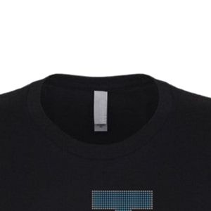 Camiseta Negra de Manga Corta con Cuello Redondo y Diseño de Letras Entrelazadas, Ropa Casual para el Día a Día, Estilo Urbano, Cómoda - Product Image 2