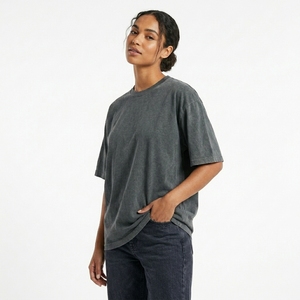 T-shirts personnalisés délavés à l'acide par le fabricant, haute qualité, grammage lourd 240 grammes, effet vieilli vintage, design de votre propre marque - Product Image 3