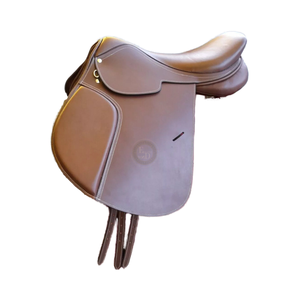 Handmade Premium English <b>Saddle</b> Genuine Leather Jumping Dressage Durable Fiberglass Tree Comfortable Design Perfect Fit - Product Image 1