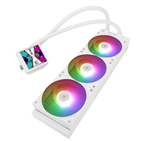 Refroidisseur de processeur liquide AIO Thermalright Grand Vision 360 ARGB BLANC avec écran IPS magnétique de 3,4 pouces 480x480, cadre de 1 mm, pompe 6400 tr/min
