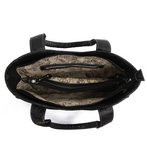 Bolso Tote de Estilo Occidental con Franjas, para Llevar Objetos Ocultos, Bolso de Hombro para Mujer, Juego de Cartera, Cuero Genuino Ecológico, Capacidad de 50-70L - Product Image 3