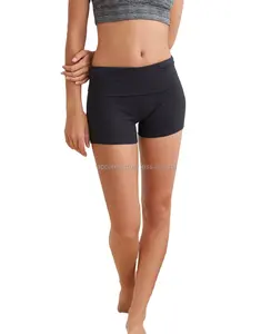 Pantalones cortos deportivos de compresión para mujer, pantalón corto de vellón para gimnasio y Yoga