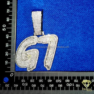 สร้อยคอหรูหรา "999" ประดับเพชรแบบ Iced Out จี้ทองคำ สไตล์ฮิปฮอป งานแฮนด์เมด - Product Image 3