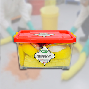 45L Chemical Spill Kit with Transparent Storage Box Hazardous Liquid Absorbent Emergency Response Kit for Industrial Workplace - Product Image 2