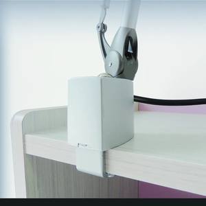 Lámpara de escritorio LED, brazo oscilante, iluminación redonda, 5 niveles de brillo - Product Image 6