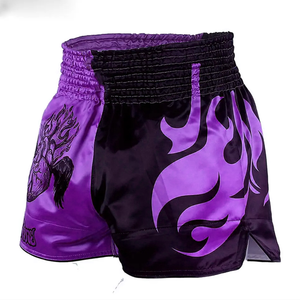 Shorts de combat WAZSA STAR MMA de qualité supérieure pour la boxe, le BJJ, le Muay Thai - Séchage rapide, extensibles, respirants, 120g Polyester Spandex - Product Image 2