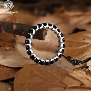 Anillo de compromiso y eternidad de moissanita Charm Jewels, plata 925 con baño de rodio, corte cojín, engaste de garras, certificado IGI - Product Image 2