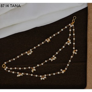 Venta al por Mayor de Pendientes de Cadena con Perlas para Mujer, Estilo Punk, Cadena Larga Chapada en Oro Tana, a la Moda - Product Image 2