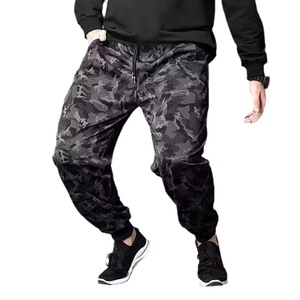 Pantalon de jogging et de survêtement pour homme en coton (95%) grande taille, couleur unie, vêtements de sport - Product Image 3