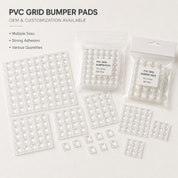 Coussinets de protection pour porte en verre à grille plate en PVC transparent, absorbant les chocs, protection contre les rayures, 15x4mm