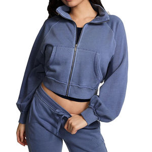 Ensemble de survêtement pour femme bleu, sweat-shirt à manches longues et demi-zip, pantalon large, coupe ample, couleur unie, style décontracté streetwear et loungewear - Product Image 3