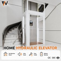 Sistem pengangkat rumah baru Lift Mini hunian kecil 2 lantai untuk Vila penumpang dengan kapasitas beban 300kg