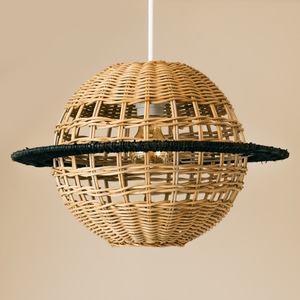 Lámpara de noche infantil con forma de planeta estelar, pantalla de ratán de gran calidad, precio económico. - Product Image 1