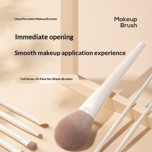 Pinceaux de maquillage professionnels en poils de chèvre, logo personnalisé OEM, pour le visage et les yeux, ensemble de pinceaux de maquillage de précision - Product Image 4