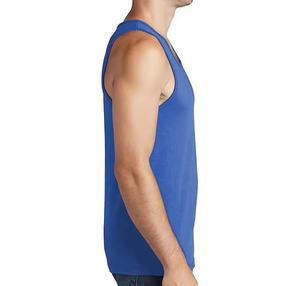 Débardeur de sport bleu personnalisé pour homme – Vente en gros – Maillot de fitness respirant sans manches pour l'entraînement – Maillot de corps musculaire sans manches – Vêtements de sport - Product Image 5