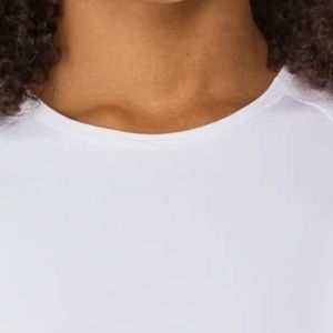 Camiseta Deportiva Ajustada de Algodón para Mujer, Blanca, para Gimnasio, Fitness, Entrenamiento, Ejercicio, Deporte, Manga Corta, Perforada - Product Image 4