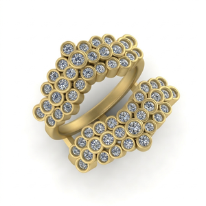 แหวนหมั้นเพชรเม็ดเล็กทรงคลัสเตอร์ ดีไซน์หรูหราทันสมัยสำหรับผู้หญิง ชุบทองคำขาว 925 ประดับเพชรแล็บโกรว์ สำหรับงานแต่งงาน งานหมั้น หรือเป็นแหวนแทนคำมั่นสัญญา - Product Image 1