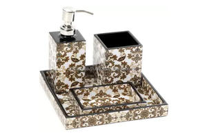 ชุดห้องน้ำเคลือบลายศิลปะ 6 ชิ้น ดีไซน์สั่งทำพิเศษ สไตล์โมเดิร์น ปรับแต่งสีและขนาดได้ สำหรับบ้านและโรงแรม - Product Image 5