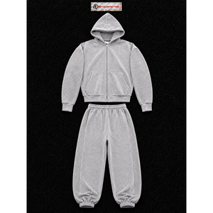 Conjunto de chándal de terciopelo plateado para mujer, con sudadera con cremallera completa, pantalones de pierna ancha, dos piezas, con pedrería, de lujo, estilo casual urbano para correr - Product Image 5
