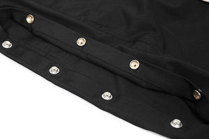 Pantalon de survêtement noir ample pour homme avec cordon de serrage et boutons latéraux, anti-plis, léger, style streetwear décontracté - Product Image 4