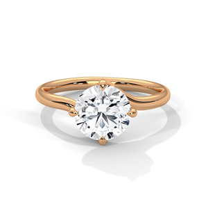 แหวนเพชรทองคำขาว 14K เพชรเลี้ยงในห้องปฏิบัติการทรงกลมเจียระไนแบบเหลี่ยมเพชรพลอย แหวนหมั้น ได้รับการรับรองจาก IGI เครื่องประดับสำหรับผู้หญิง ของขวัญวันครบรอบ ของขวัญแต่งงาน - Product Image 2