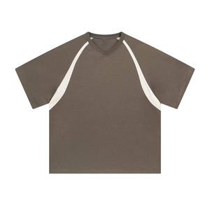 Nouvel Arrivage T-shirt Col V Délavé à l'Acide pour Homme 2026 – Meilleure Vente Qualité Supérieure Coupe Boxy en Jersey - Product Image 2