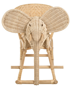 Silla mecedora de ratán tejido con forma de elefante, muebles infantiles, silla de juego para bebés. - Product Image 5