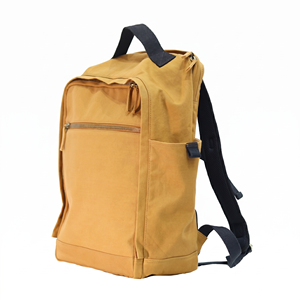 Custom Logo Minimalist Cotton Canvas <b>Backpack</b> | Eco-friendly Urban <b>Laptop</b> Bag | Premium Unisex Casual Daypack for Professionals - Product Image 2