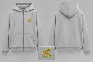 HAMILO Unisex <b>Green</b> Hooded Zip-Up Sweatshirt Regular Fit Embroidered Logo Pocket Casual Winter Wear 100% Cotton Fleece 400g - Product Image 6
