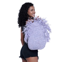 Sac fourre-tout en raphia crocheté à la main pour femme, haute couture, écologique, idéal pour l'été, la plage, les voyages, le shopping, avec logo personnalisé, vente en gros Brazeal