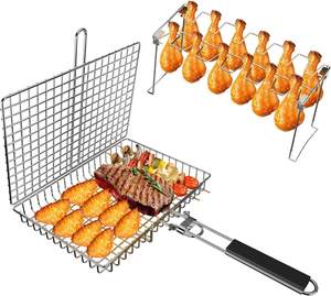 Bold blossom Hot Selling Cheap Prices Portable Outdoor Camping Stainless Steel Removable BBQ Barbecue <b>Net</b> Grill <b>Mesh</b> Rack - Product Image 3