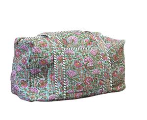 Nueva bolsa de lona de viaje de gran tamaño con estampado hecho a mano, bolsa de gimnasio personalizada, bolsa acolchada de algodón multiusos - Product Image 1