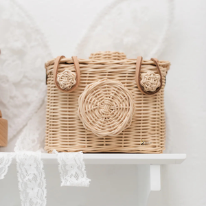 Meilleure Offre 2026 Sac Messager Enfant en Osier, Accessoire Photo, Sac à Bandoulière Tressé à la Main en Fibres Naturelles, Adorable Pochette de Voyage - Product Image 4