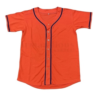 Button <b>Down</b> Baseball Jersey, Short Sleeve Active T Shirts - Product Image 1