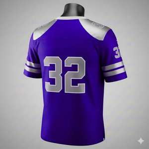 Vente en gros de maillots de football américain personnalisés de haute qualité, broderie et sublimation, manches courtes, pour équipe, à prix avantageux - Product Image 2