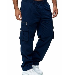 Pantalon cargo de travail pour homme, coupe droite, 100% coton, couleur unie, décontracté, avec poches, style sport, populaire en Europe et en Amérique, personnalisable en usine - Product Image 5