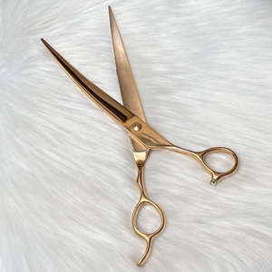 กรรไกรตัดขนสัตว์เลี้ยงคุณภาพสูง ใบมีดโค้ง 8 นิ้ว ทำจากเหล็กกล้าไร้สนิม 440C สำหรับคนถนัดขวา บรรจุภัณฑ์แบบขายส่ง สำหรับสุนัขและแมว - Product Image 1