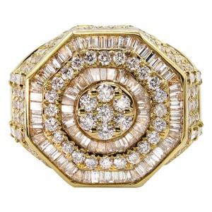 Mejores Precios en Anillos Unisex de Plata de Ley Fina Estilo Hip-Hop, Totalmente Cubiertos con Diamantes Moissanite VVS y Baño de Oro para Regalos de Boda - Product Image 1