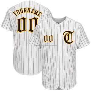 Custom Baseball Jersey Sotball Jersey Full Button Sublimated Pinstripe Baseball Uniforms Softball Uniforms - Product Image 5