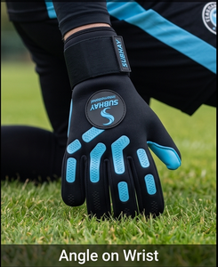 Professional High-<b>Match</b> Unisex Football Goalkeeper Gloves SUBHAY New Natural Latex Half Pipe Finger Reverse Bag Wear-Resistant - Product Image 3